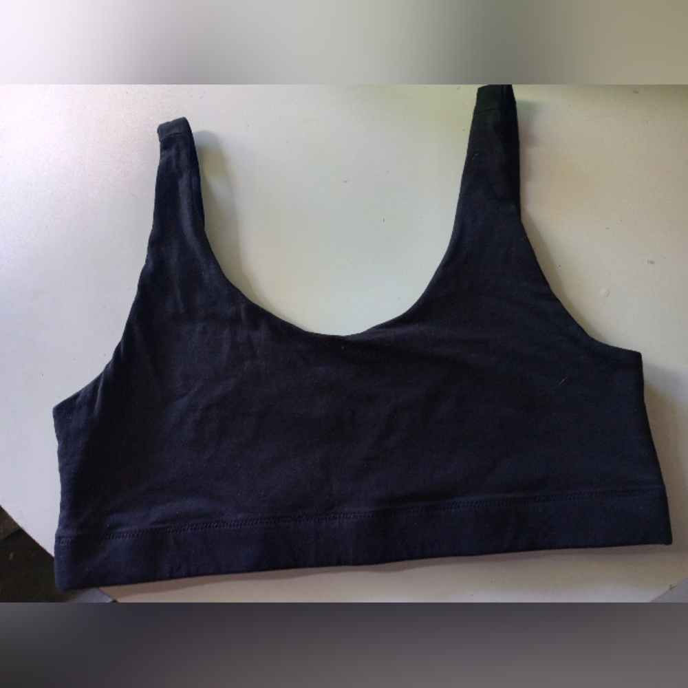 Pact Black XL Organic Cotton Bralette